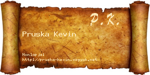 Pruska Kevin névjegykártya